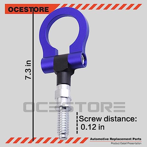 Ocestore Track Racing Style Tow Hook Towing Eye Cnc Aluminum Screw On Front Rear Bumper Replacement For 3 Series E36 E46 E90 E91 E92 E93 318 320 323 325 328 330 335 M3 1992 To 2012 (Blue) #TOP4