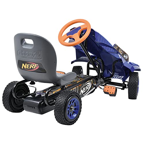 Hauck Kart à Pédales NERF Striker, pour Enfant 48 ans jusqu’à 50 kg, Siège Réglable, Roues avec