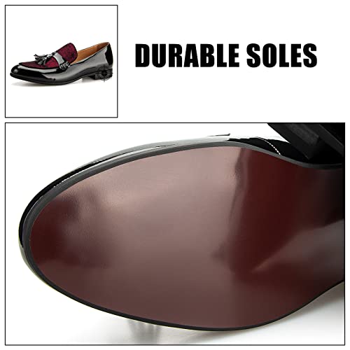 Jitai Men's Fashion Loafers Dress Shoes Slip-On Shoes Luxury Wedding Shoes For Men,Black/10,10 Us #TOP3