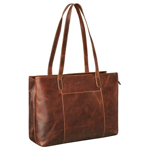 Sac bandoulière grand cabas femmes cuir STILORD Courtney pour ordinateur 14 pouces