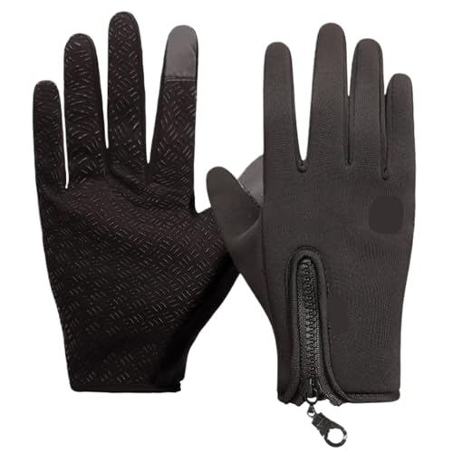 Maqddo Schwarze Kletterhandschuhe mit Reißverschluss (3 Paar)