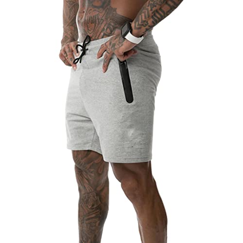 Short de jogging en coton premium doux avec finitions zippées