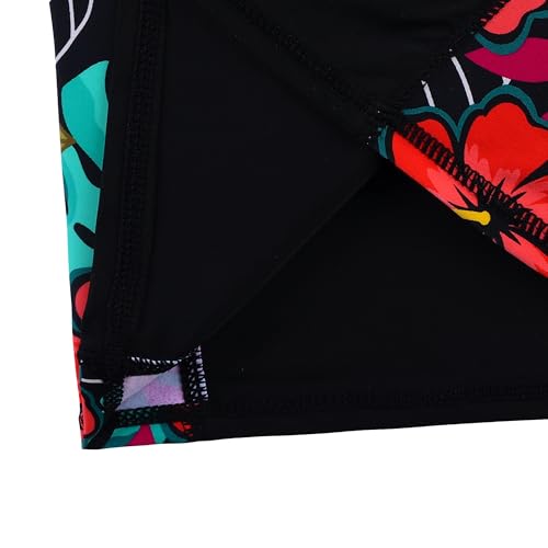 Image of BAOHULU Girls Rash Guard Swimsuit Two Piece Bathing Suit UPF 50+ Short Sleeve Summer Beach Swimwear Size 3-14 Years