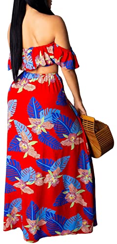 Sexy Two Piece Sets for Women Vacation Elegant Sleeveless Top Long Split Maxi Dress Beach Swimwear2