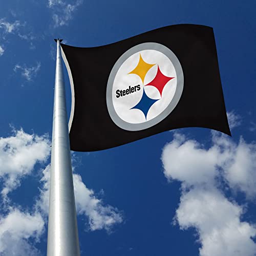 Rico Industries NFL Pittsburgh Steelers 3 stopa na 5 stóp baner, jednostronna flaga z przelotkami