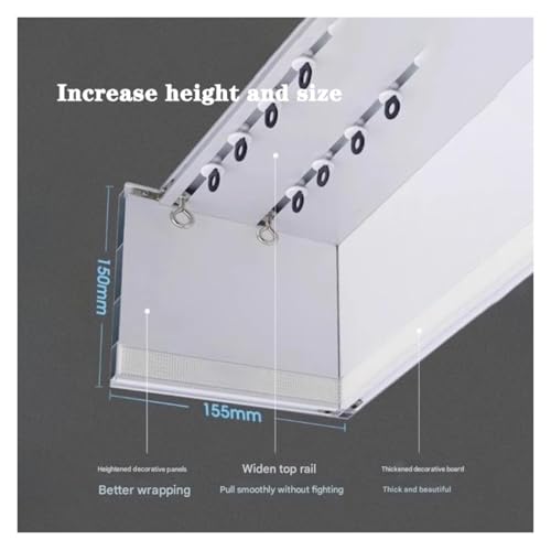 Cornisa de cortina de pared para salones modernos con ventanales altos 6