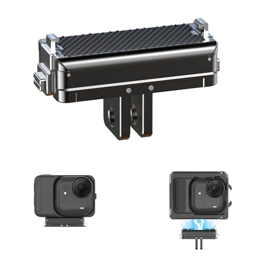 Magnetic Quick Release Mount for Insta360 GO Ultra, Aluminum Alloy Base Strong Neodymium Magnet & Anti-Slip Silicone Pad, Compatible with Tripods/Selfie Sticks for Action Shooting/Vlogging