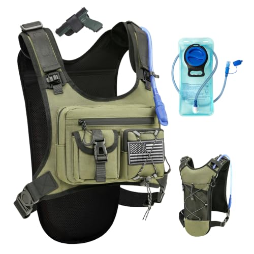 Criuage Mochila De Hidratação Para Corrida Patenteada Original Dos Eua, Mochila Leve Para O Peito Com Bolsa De Bexiga De Água De 2,0 L, Mochila Para Caminhadas, Corrida, Ciclismo, Maratona Para Mulh