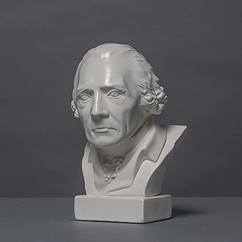 Friedrich II (ohne Hut) Skulptur aus hochwertigem Zellan, Friedrich der Große, Alter Fritz echte Handarbeit Made in Germany, Büste in weiß, 18cm Cover