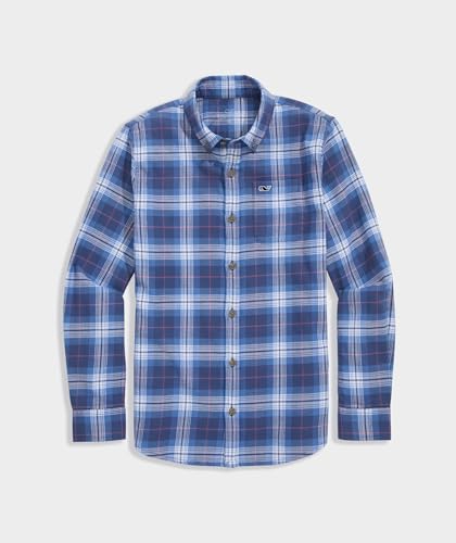 Image of vineyard vines Boys' Boys' Muskeget Plaid Vineyard Flannel Shirt