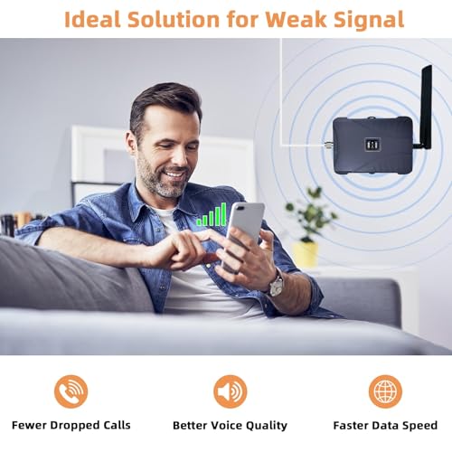 Cell Phone Booster for Home & Multi-Room,Up to 7,000 sq ft,Cell Phone Signal Booster for Band 5/12/13/17,Boost 5G 4G Data for All U.S. Carriers FCC Approved - Thumbnail 4