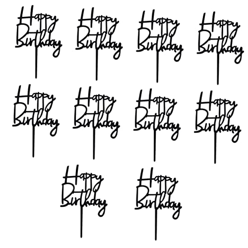 jojofuny 10 Pçs Letras Espelhadas Adereços Cuake Suprimentos De Bolo Toppers Inserções De Decoração