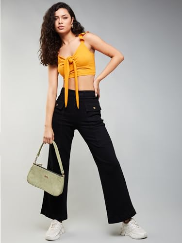 Image of Dolce Crudo Women's Wide Leg High-Rise Clean-Look Jean's