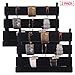 DIOMMELL 2 Pack Velvet Bracelet Holder with 3 Tier Rack, Jewelry Display Stand Watch Bangle Bar Necklace Storage Organizer, Black