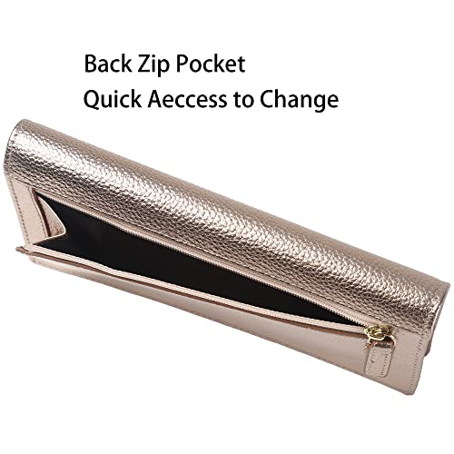 Lavemi Ultra Slim Thin Leather Rfid Blocking Bifold Credit Card Holder Wallets For Women(Champagne Gold) #TOP5