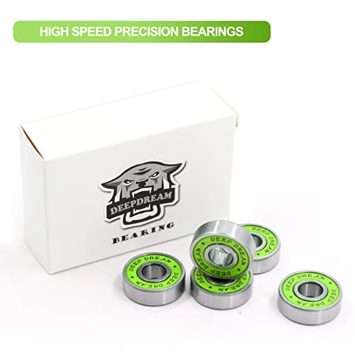 image for DEEPDREAM Premium 20Pcs 608rs Bearings Skateboard Bearings Chrome Stee