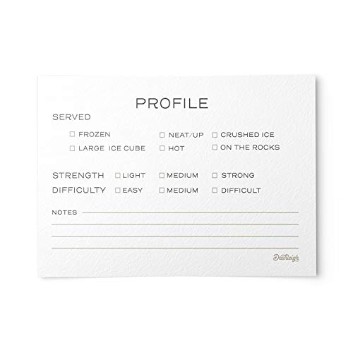 Cocktail Recipe Cards, 4 X 6 Inches, The Gift Collection, Double Sided #TOP1