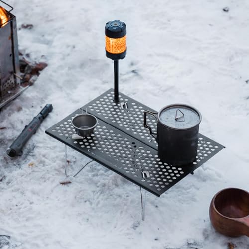 Table de camping portable en alliage robuste avec mécanisme de pliage renforcé