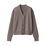 無印良品 婦人 洗えるウールミドルゲージVネックカーディガン レディース BA1P5A4A ダークモカブラウン 婦人XS