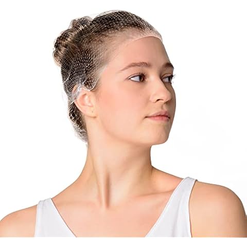 AMAZING White Nylon Hair Nets 22". Pack of 144 Disposable Invisible 1/4" Aperture Hairnets Caps with Elastic Edge Band. Stretchable Head Covers for Cooking, Food Service. Lightweight, Breathable Cover