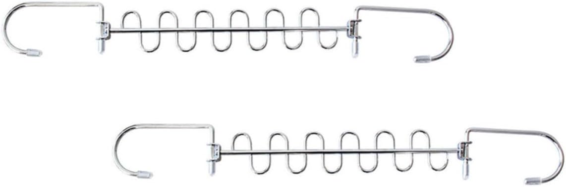 Garneck 2pcs Multi Hole Clothes Drying Rack Iron Hanging Storage for Pants