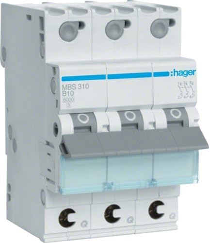 Disjoncteur Hager MBS310 3P courbe B pour tableau électrique triphasé