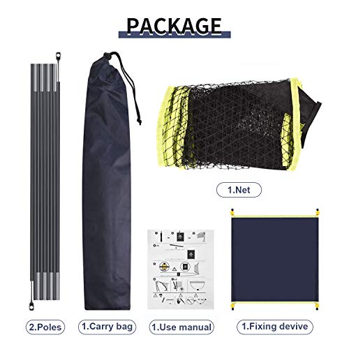 image for ShaggyDogz Portable Badminton Net with Stand Carry Bag, Foldable Volle