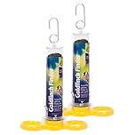 Jacobi Jayne® Pre-filled Niger Bird Feeders for Garden Birds Goldfinch Finder Pack of Two - Hanging Bird Feeders For Small Birds. Niger Bird Feeder Hanging Wire Included, Yellow
