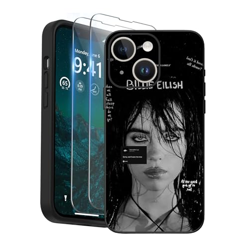 Cliffora Gothic Pop Aesthetic Phone Case for iPhone 17 16 15 14 13 12 11 Pro Max XS SE, Dark Emo Streetwear Cover, Soft Silicone Bumper with 2 Screen Protectors