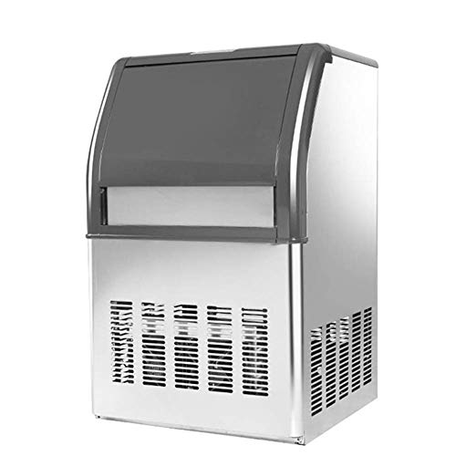 Commercial Ice Maker Large, 80kg Fully Automatic Household Bar Cold Drink Shop Cube Ice Making Machine, 55 Ice Cube 15 Kg Ice Storage