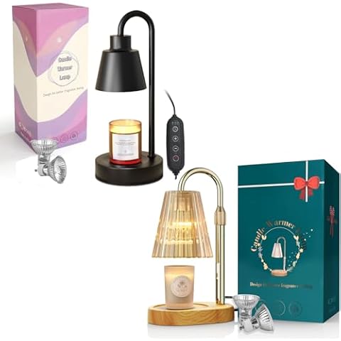KPBOTL Candle Warmer Lamp,Dimmable Candle Light Warmer,RGB Electric Candle Warmer Lamp with Timer,Wax Melt Warmer for Scented Jar Candles Home Decor Cover