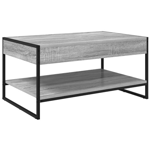 Mokuyary Couchtisch Graues Sonoma 80 x 50 x 40 cm Holzwerkstoff, Wohnzimmertisch Couch Tisch für Wohnzimmer, Büro, Kleine Räume Sofatisch -A2 – Bild 3