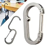 チタン バッグハンガー カラビナ型 フック S字フック キーホルダー TiHook2 超軽量31g 耐荷重20kg コンパクト 携帯便利 便利グッズ カフェ オフィス 外出用 旅行用