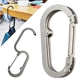 チタン バッグハンガー カラビナ型 フック S字フック キーホルダー TiHook2 超軽量31g 耐荷重20kg コンパクト 携帯便利 便利グッズ カフェ オフィス 外出用 旅行用