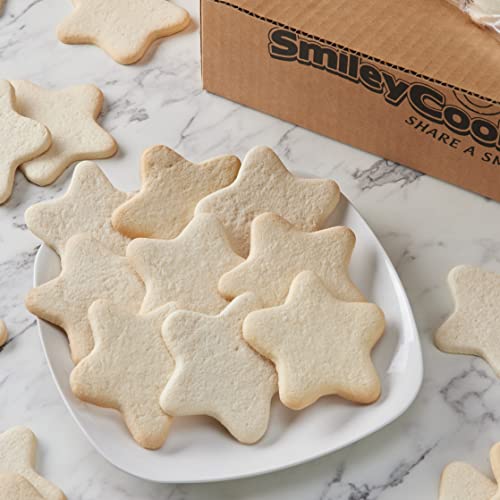 Smiley 50-Pack Nut-Free Uniced Star Shaped Sugar Cookies