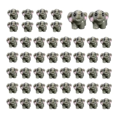 CALIBAN 50 piezas Mini Animales Figuras Resina Pequeños Animales Miniaturas Animal Miniatura (Elefante)