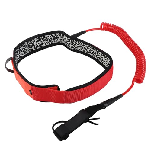 YedaHcy 7mm Thick 10ft TPU Surfboard Waist Leash, 360° Rotating Sea Water Connection, Adjustable Belt for Custom Fit, Sturdy and Stretchable for Surfing Lovers (M)