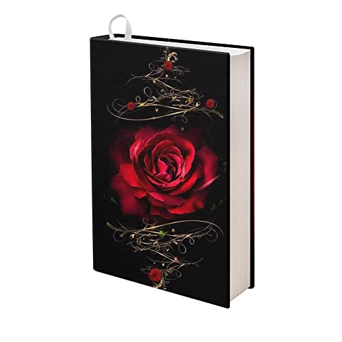 Fkelyi Red Rose Floral Pattern Jumbo Stretchable Book Covers,Reusable And Washable Book Protective Sleeves For Hardcover Textbook Notebook Up To 9X11 Inches #TOP17