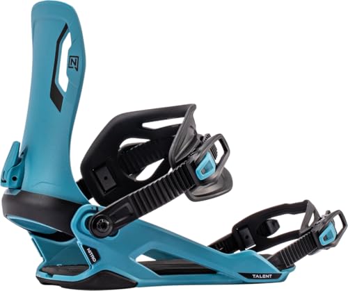 NITRO Talent Snowboard Bindings, Teal, Medium (US 7-10.5)