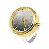Reloj de anillo de aleación - Reloj, joyería de dedo | Anillo de reloj retro de acero inoxidable, unisex, impermeable, accesorio de moda vintage para hombres y mujeres, regalo de graduación