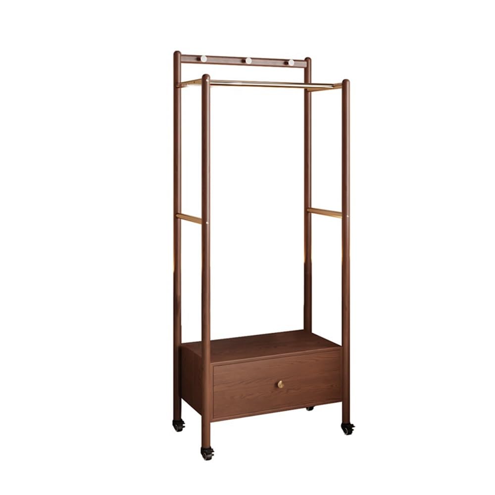 DFHS46JK Hat Rack Removable Floor-standing Clothes Hanger Multifunctional Solid Wood Coat Rack Bedroom Bedside Table Storage for Office