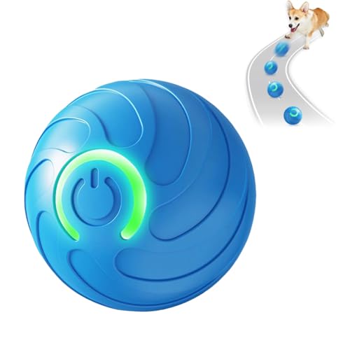 Interactive Dog Toys Balls, Ball Toy for Puppy, Automatic Rolling Toys for Cat, USB Rechargeable Activated Automatic Motion Dog Balls Toy with LED Flash