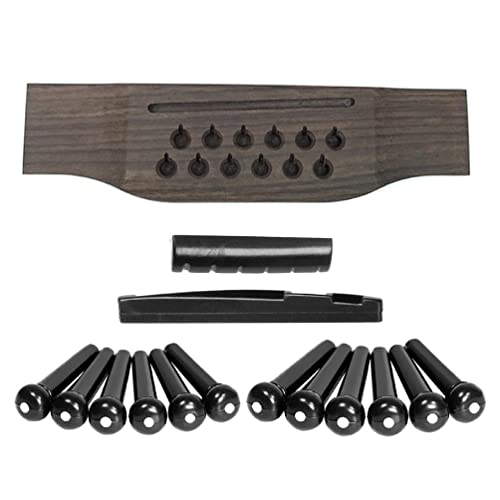 15Pcs/Set Acoustic Guitar Bridge Pins Saddle Nut Sets Rosewood Upper Lower String Pillows Set For Guitar Accesories Acoustic Guitar Bridge Saddle Parts Pins Replacement Bridge Parts Acoustic Guitar #TOP2