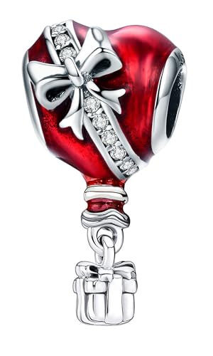 Abalorio de corazón de plata para pulseras Pandora, regalo de cumpleaños, lazo, joyería para mujer, Circonita cúbica