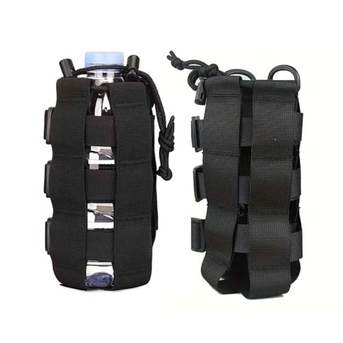 Porte-bouteille tactique Molle réglable nylon équipement militaire sac à dos Lot de 2