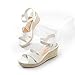 DREAM PAIRS Espadrille Dressy Wedge Sandals, Women's Platform Sandals Casual Summer, Comfortable High Heeled Wedges with Adjustable Buckle,Size 6.5,White-Pu,SDPW2408W