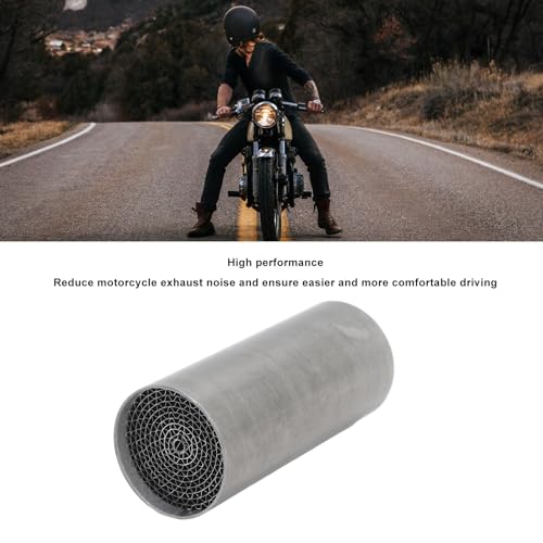 Rura Wydechowa Motocykla Katalizator ze Stali Nierdzewnej Przedni środkowy Tłumik Wydechowy Katalizator Uniwersalny do Motocykla (42 * 100mm)