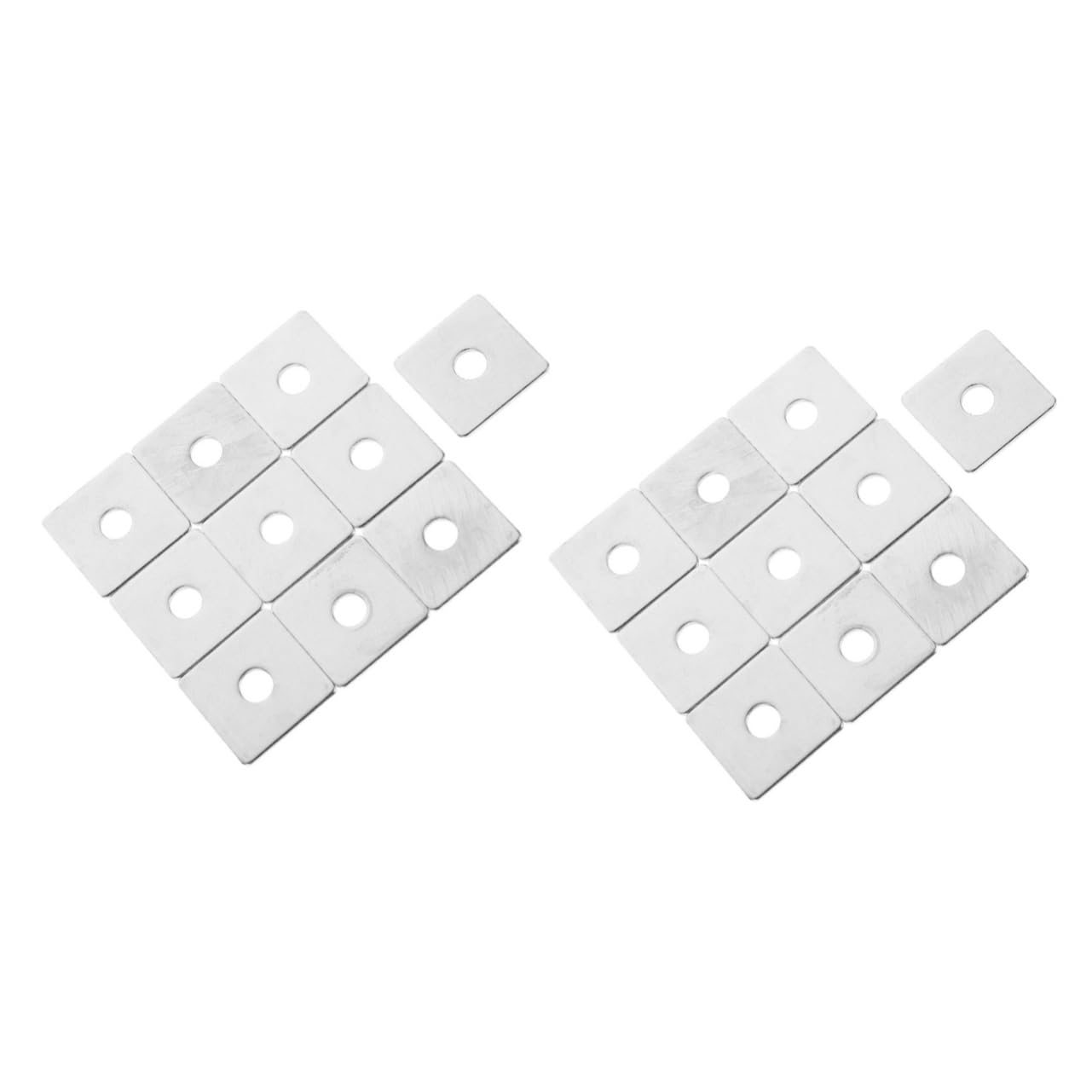 20pcs Square Washers Heavy Duty Flat Washers for Secure Fastening Various Applications and Plate Fasteners