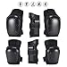 Selighting Sets de Protection Rollers Enfant Adulte Genouillères Coudières et Protèges-Poignets pour Skateboard Cyclisme Planche à roulettes Scooter (Noir, S)