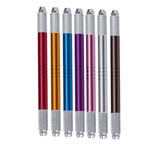 Lápiz de cejas manual para tatuaje y maquillaje profesional KICHOUSE con doble punta, 7 uds